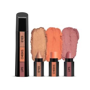 RENEE Fab Face Nude - 3 in 1 Makeup Stick With Eye Shadow, Blush & Lipstick, Enriched With Vitamin E 4.5g