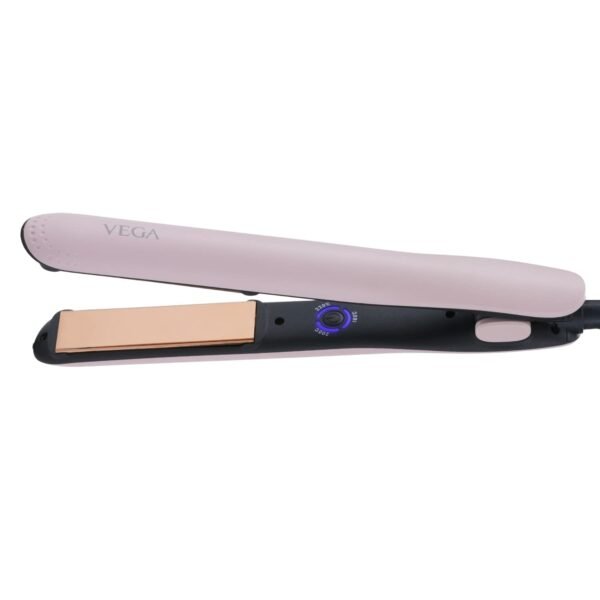 VEGA Go Glam Hair Straightener with Titanium Plates & 3 Temperature Settings, Pink, (VHSH-32)